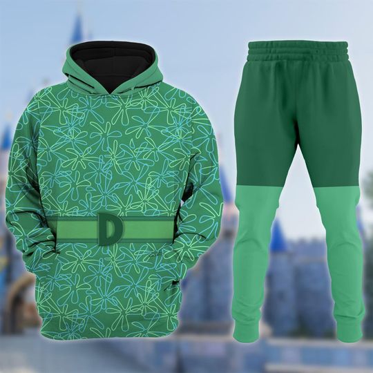 Disgust Inside Out 3D Hoodie Joggers Sets, Inside Out 2 All Over Print Hoodie, Disgust Costume Shirt, Disgust Cosplay Costume, Inside Out Shirt Gift