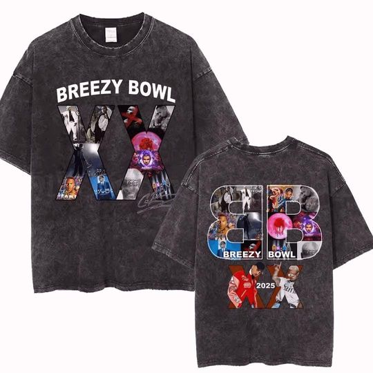 Breezy Bowl XX Tour Shirt Chris Brown Vintage Streetwear