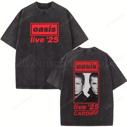 Oasis Vintage T-Shirt Rock Band 25th Tour Tee