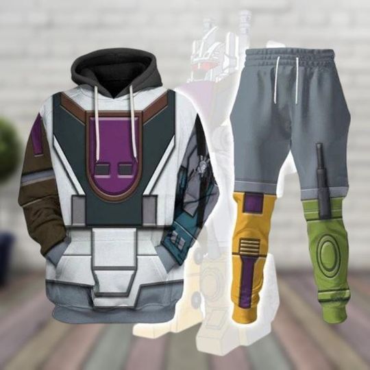 Bruticus Transformers Costume Hoodie Jogger, Decepticon Combiner 3D Outfit, Robot Cosplay Tracksuit for Halloween