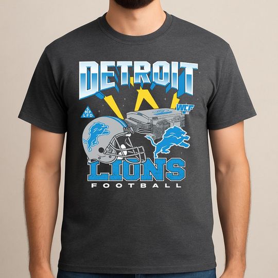 Detroit Lions Football Pullover Shirt | Preseason 2025 Lions vs Falcons Tailgate Gear