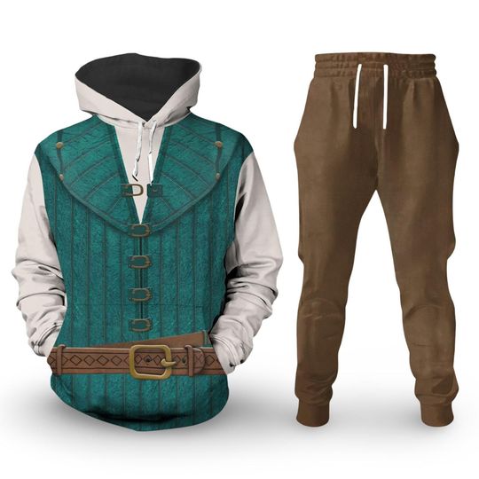 Flynn Rider Tangled Costume Hoodie Jogger, Princess Rapunzel Hoodie, Mens Flynn Rider Costume,  Disney Prince Cosplay, Magic Kingdom