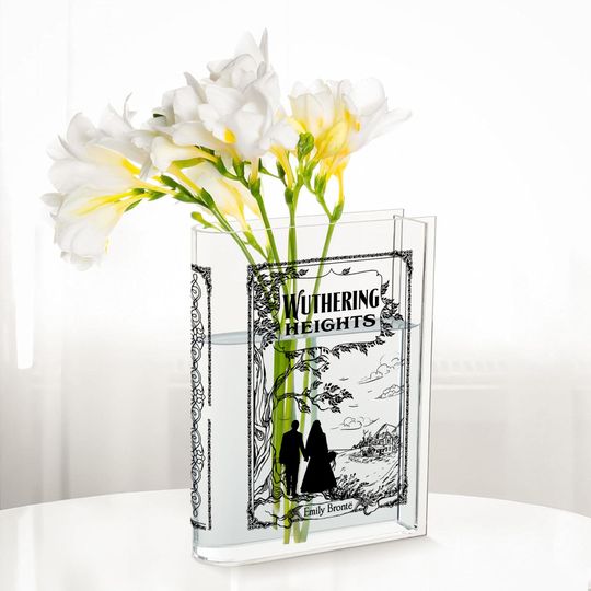 Wuthering Heights Acrylic Book Vase, Acrylic Book Vase, Little Women Acrylic Book Vase, Book Shaped Flower Vase, Bookish Gift