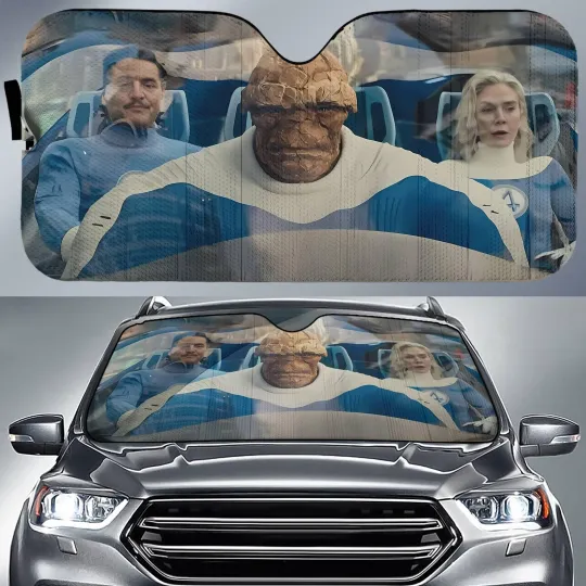 The Fantastic Four Auto Sun Shade, Mister Fantastic Car Windshield, Avengers