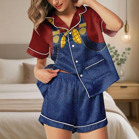 Stinky Pete Costume Pajama Set, Toy Story Villain PJs, Prospector Cosplay Sleepwear, Retro Disney Pajamas