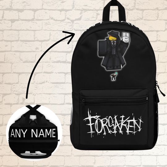 Forsaken Two-Time Backpack for School, Inspired by Forsaken, Gamers, Shedletsky, Sunburst Kids