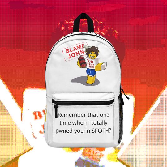 Forsaken Personalized Blame John Backpack with Tee and Gaming Gift