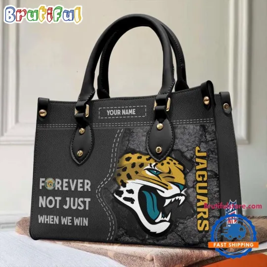 Personalized Jacksonville Team Jaguars Leather Bag, Football Team Leather Bag