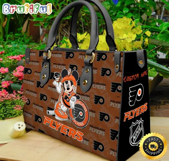 Personalized Philadelphias Team_Flyers Leather Bag, Hockey Custom Bag