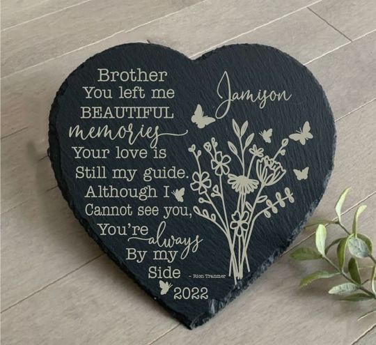 Beautiful Memories,  Sympathy Gift, Slate Grave Marker, Keepsake, Remembrance, Bereavement Gift, Loss of a Loved One, Loss Of Brother