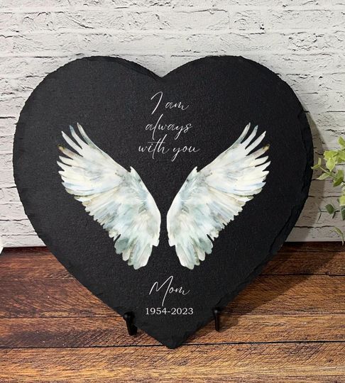 I Am Always With You Memorial Garden Stone,  Sympathy Gift, Slate Grave Marker, Keepsake, Remembrance, Bereavement Gift, Loss of a Loved One