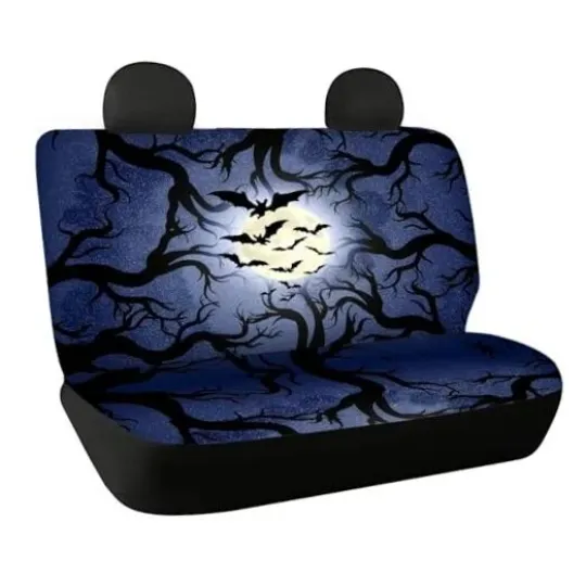 Car Seat Covers Rear Bench Protection Cushion Backseat Mats Halloween Bat