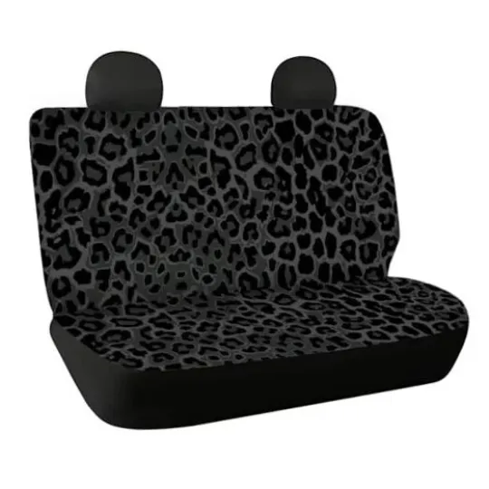 Car Seat Covers Protection Back Seat Covers Rear Bench Black Leopard Print