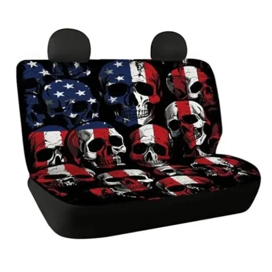 Car Rear Seat Covers Universal Fit Almost Car Rear Cushion Covers America Flag