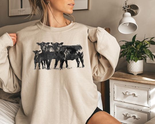 Cute Cow Shirt Gift For Farmers, Animal Lover Gift, Western Country T-Shirt