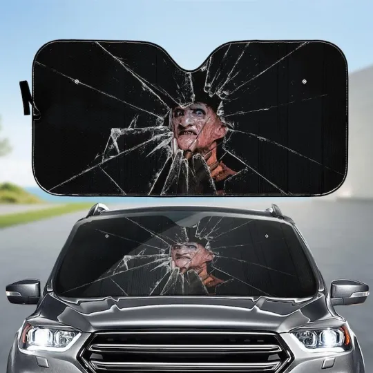 Freddy Krueger Car Sunshade, Nightmare On Elm Street Windshield Cover