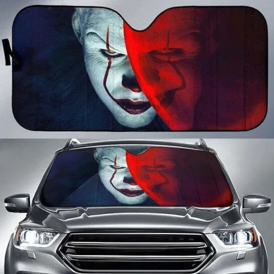 Pennywise Red Balloon Car Sun Shade Horror Fan