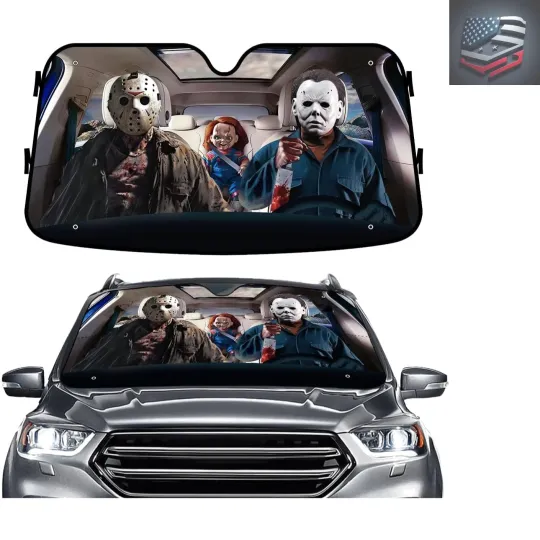 Horror Character Car Windshield Sun Shade