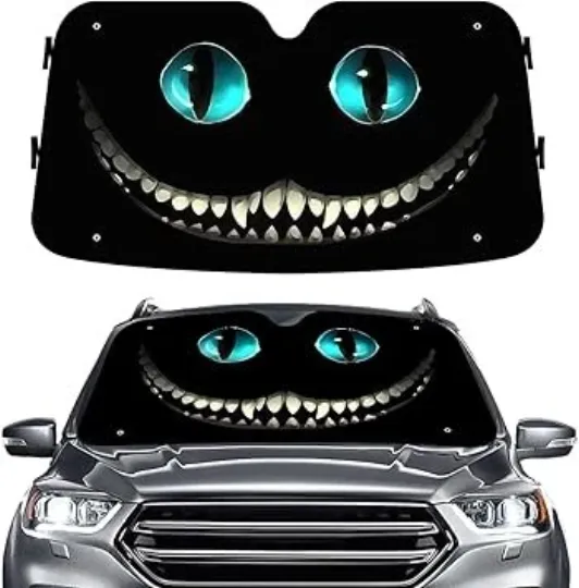 Horror Cat Windshield Sun Shade for Car SUV Truck