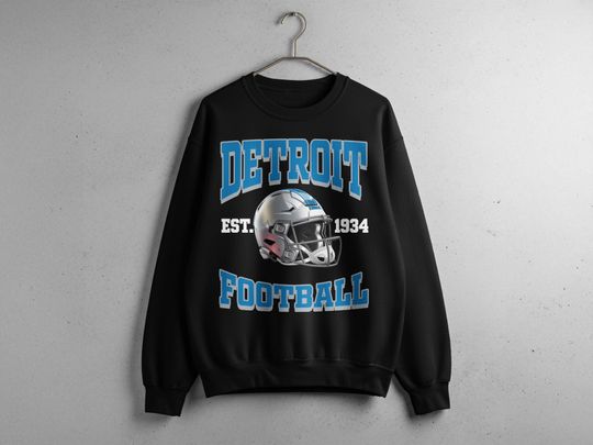 Detroit Football Sweatshirt, Football Fan Gift, Gift for Detroit Lover, Team Spirit