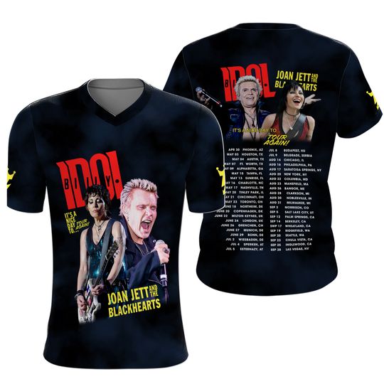 Billy Idol It S Nice Day To Tour 2025 3D T-Shirt For Fans