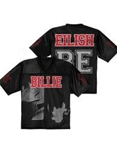 Billie Eilish 2025 Crop Top Mesh Jersey, Concert Outfit