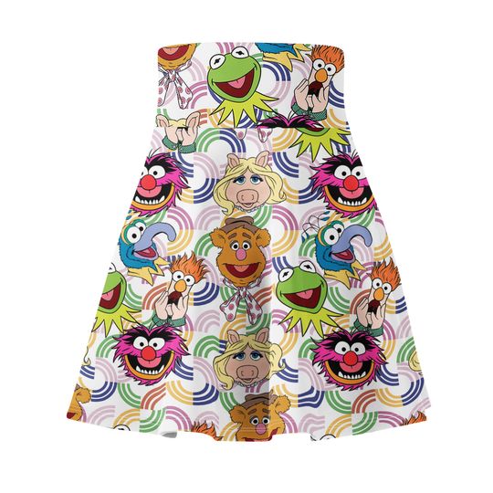 The Muppets Women's Skater Skirt (AOP), Comfortable and Stretching Skirts, Top Trending Skirt For Summer Consume