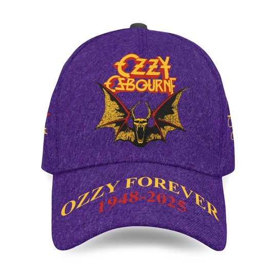 3D Graphic Cap Inspired by B.lack Sabbath Ozzy | Classic Rock Fan Hat