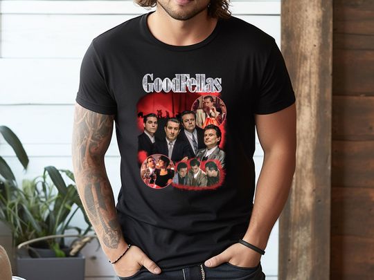 Goodfellas Homage T-Shirt – Vintage Tribute Graphic Tee, Classic Mob Film