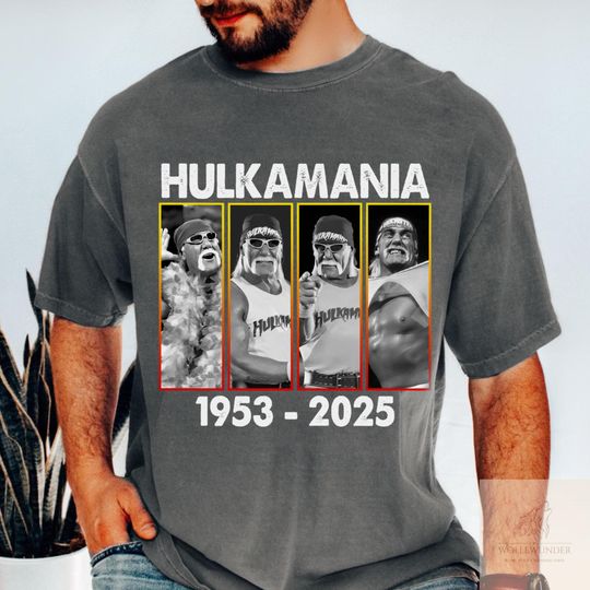 RIP Hulk Hogan Memorial T-Shirt – Hulkamania Tribute Tee for Wrestling Fans