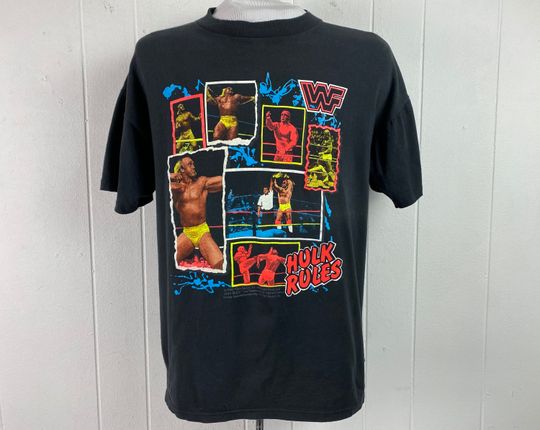 Vintage Hulk Hogan T-Shirt – Hulk Rules Wrestling Tee