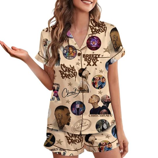 Chris Brown Tour Breezy Bowl XX Pajamas Set