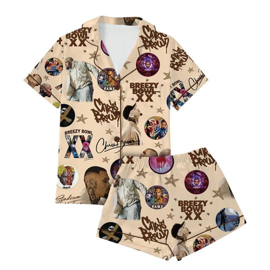 Chris Brown Tour Breezy Bowl XX Pajamas Set