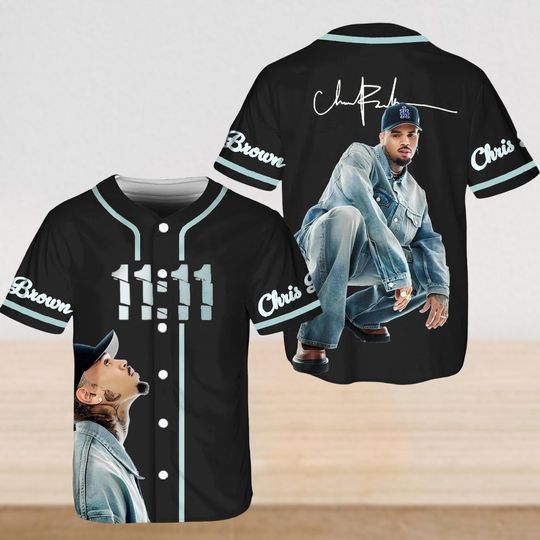 Chris Brown 11 11 Baseball Jersey, Breezy Bowl XX Tour 2025 Jersey Shirt, Chris Brown Baseball Shirt, Chris Brown Gift For Fan Her Him