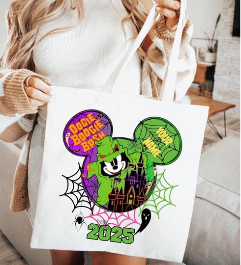 Oogie Boogie Bash Halloween Tote Bag – Spooky Disney-Inspired 2025 Pumpkin Ghost Bag
