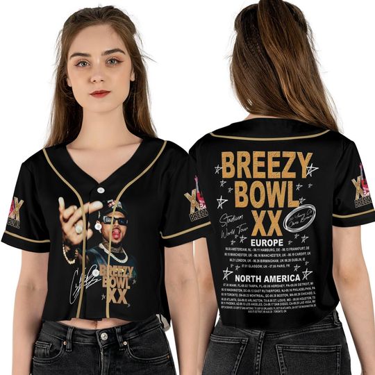 Personalized Chris Brown Crop Top Jersey, Breezy Bowl XX 2025 Shirt, Breezy Bowl Jersey, Breezy Bowl XX 2025 Jersey, Breezy Bowl Tee