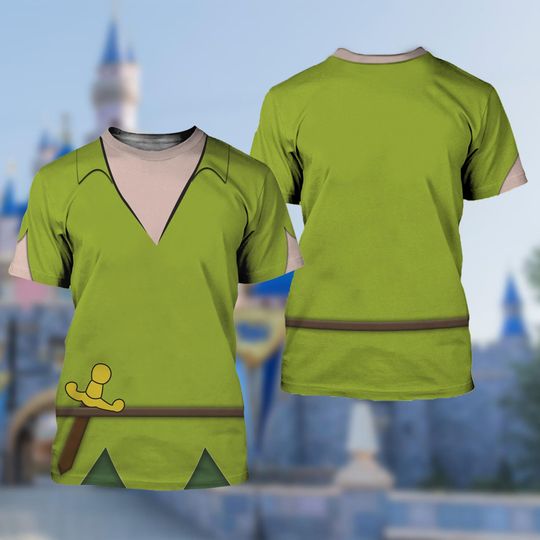 Peter Pan Halloween Costume For Family Group 3D Shirt, Peter Pan Jungle Prince Cosplay Tee, Magic Kingdom Character Halloween Shirt