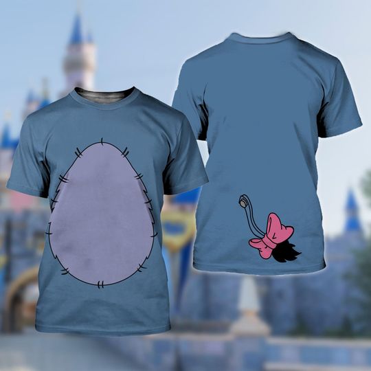 Funny Eeyore Donkey 3D Costume Shirt, Halloween Costume For Family Group T Shirt, Winnie The Pooh Family Trip And Event Tee, Gift For Kids