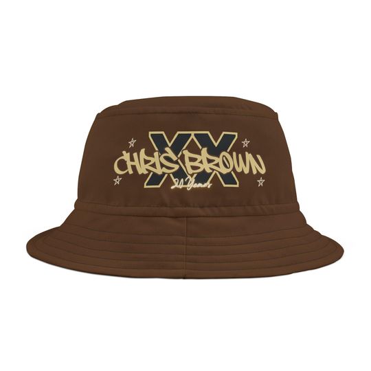 Breezy Bowl XX Bucket Hat Chris Brown (Dark Brown), Trendy Outdoor Hat, Summer Festival Accessory, Music Lover Gift, Casual Streetwear
