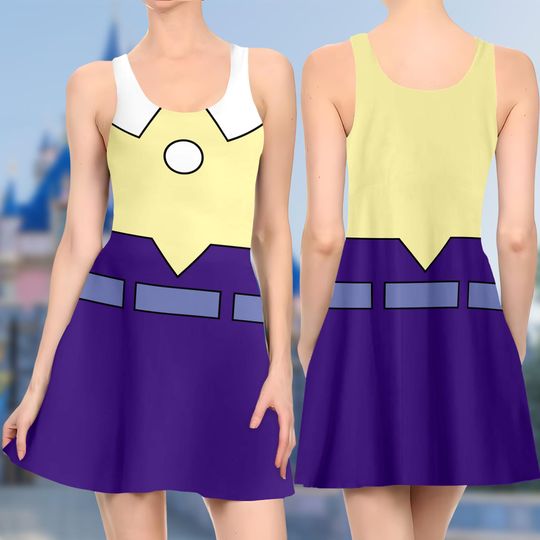 Disney Phineas And Ferb Skater Dress, Ferb Fletcher Cosplay Costume, Disney Cosplay Women Girl Dress, Ferb Cartoon Halloween Costume