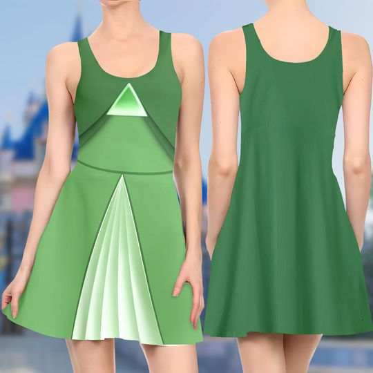 Fairy Fauna 3D Cosplay Costume Skater Dress, Sleeping Beauty Dress, Fauna Sleeping Beauty Mom Daughter Dress, Fairy Fauna Dress Gift