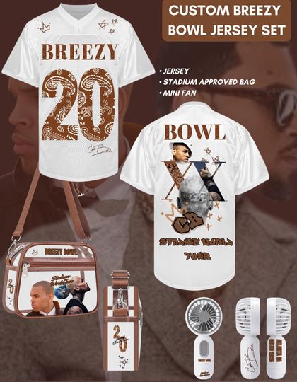 Breezy Bowl XX 2025 Chris Brown Custom Breezy Bowl Jersey