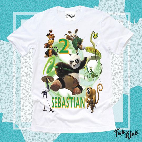 Custom Kung Fu Panda Birthday Shirt – Personalized Party Tee for Kids