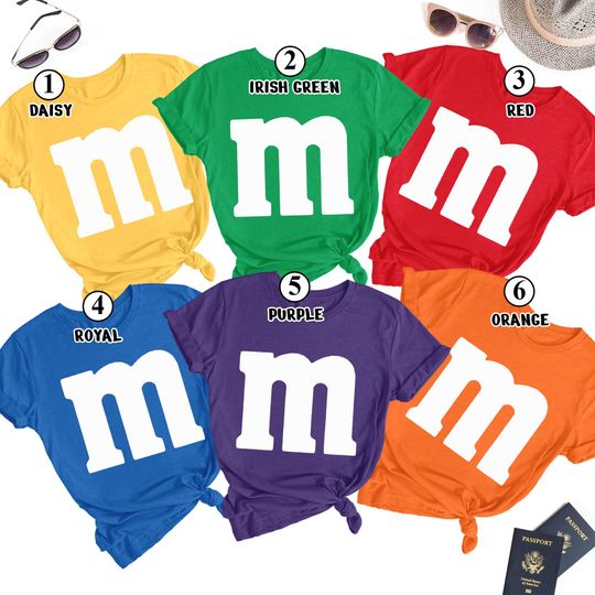 Candy Matching Shirt, Candy Party Family Shirt, Candy Group Cosplay, M and M Candy Halloween Costume For Family Group T Shirt