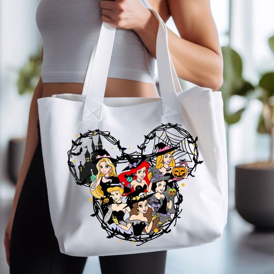 Disney Princess Halloween Tote Bag – Trick or Treat Bag & Gift for Kids and Fans