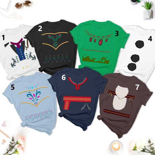 Snowman And Friends Costume Shirt, Winter Magic Movie Halloween Cosplay Shirt, Ice Princess Costume Halloween Party Matching Family Tee