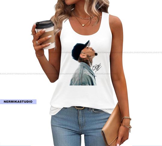 Chris Brown tank top sign Chris Brown breezy bowl Tour shirt Chris Brown print t-shirt Chris Brown fan merch Chris Brown concert unisex Tank