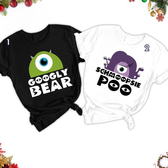 Googly Bear And Schmoopsie Poo Couple Shirt, Monsters Matching Shirt, Monsters Valentine Shirt, Cartoon Matching Shirt