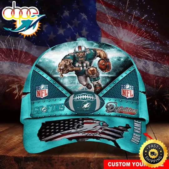 Personalized Miamis Team Dolphins Baseball Cap, Football Baseball Cap