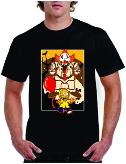 Halloween Krusty the Clown as "It" T-Shirt - Inspired by The Simpsons
